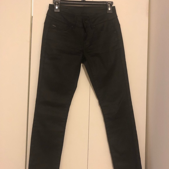 G Star Matte-leather Black Midge Cody Jeans - Picture 4 of 8